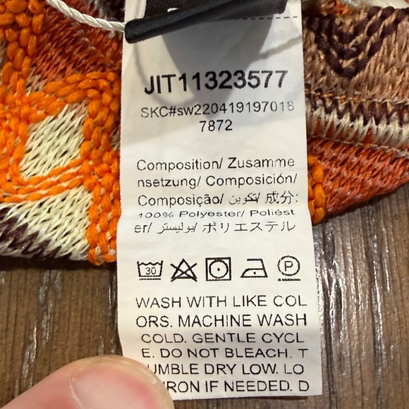 SHEIN Vibrant Knit Crop Top - Orange and Brown XS - Picture 5 of 10